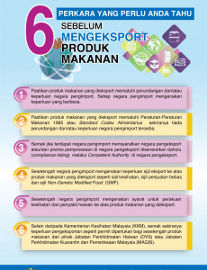 BKKM - 6 Perkara Yang Perlu Anda Tahu Sebelum Mengeksport Produk Makanan